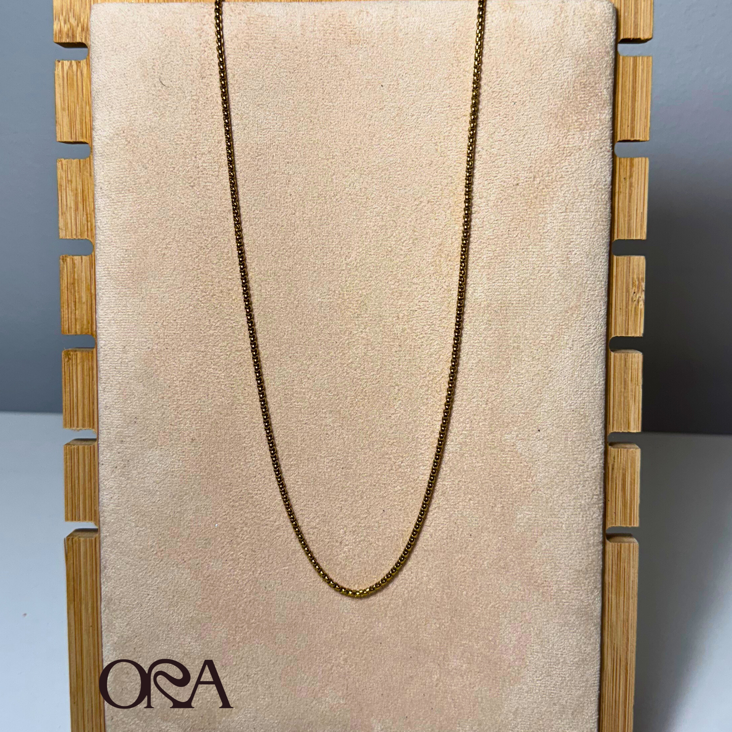 Box Chain Necklace in Gold