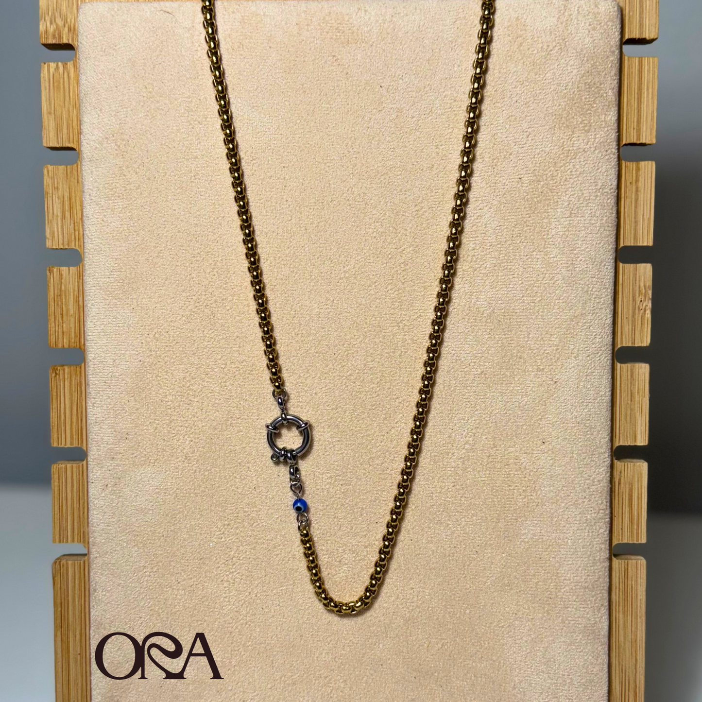 Box Chain Necklace in Gold