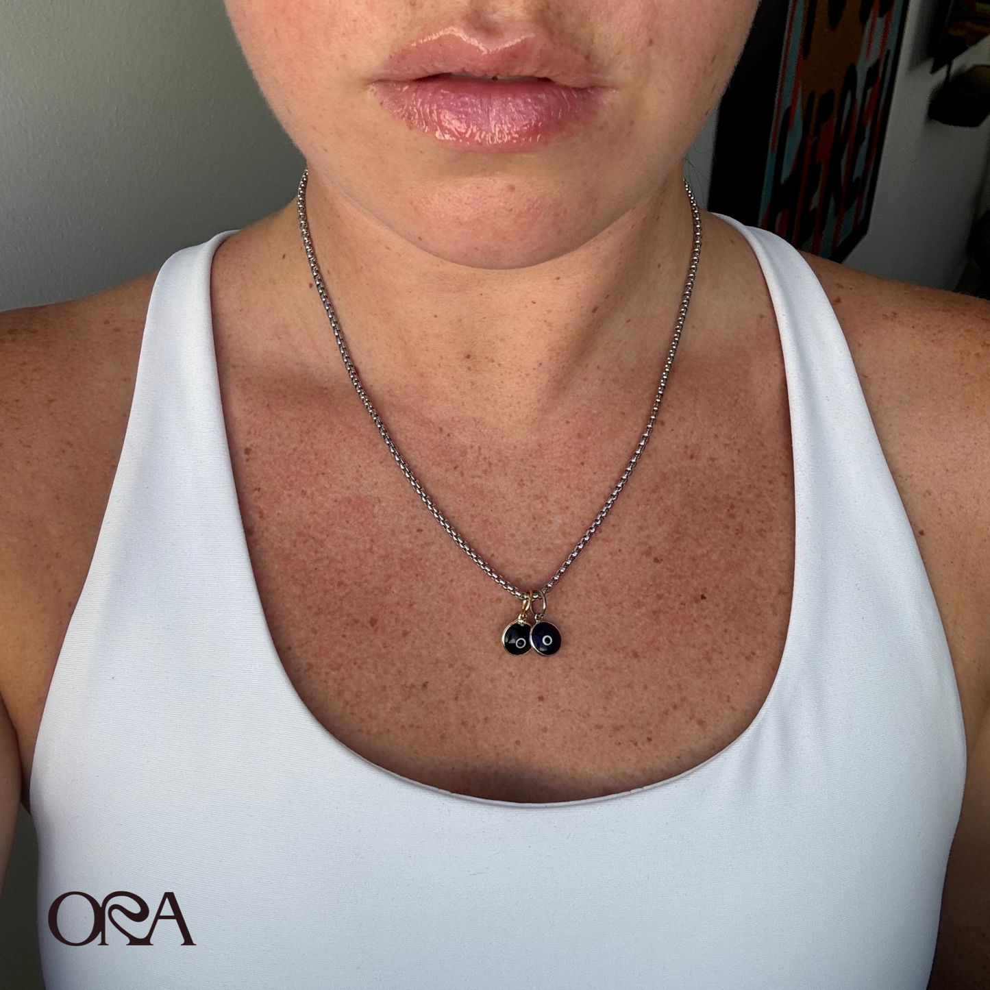 Evil Eye Charm in Silver