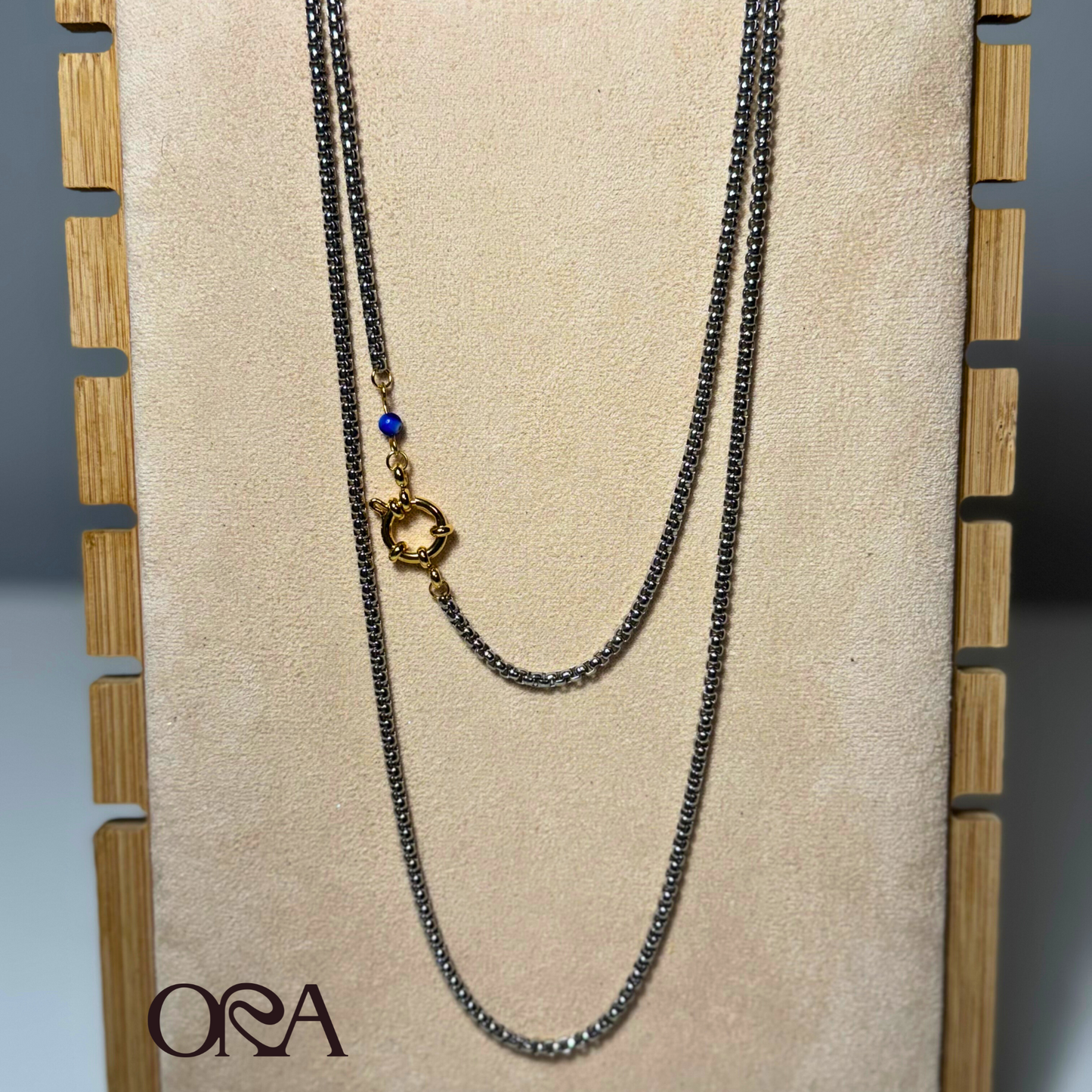 Box Chain Necklace in Silver