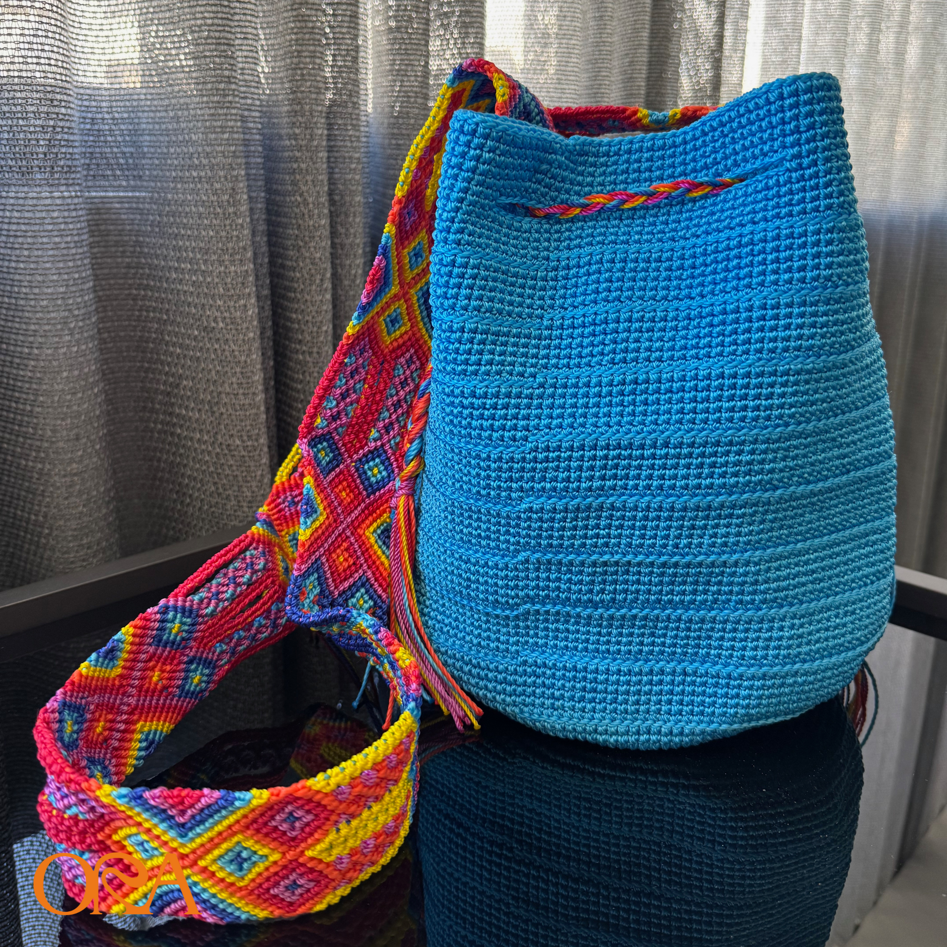 MX Wayuu Bag in Bright Blue - ORA