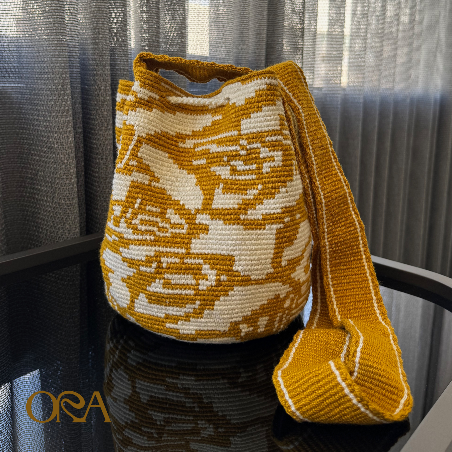 Medium Wayuu Bag in Flowers - ORA