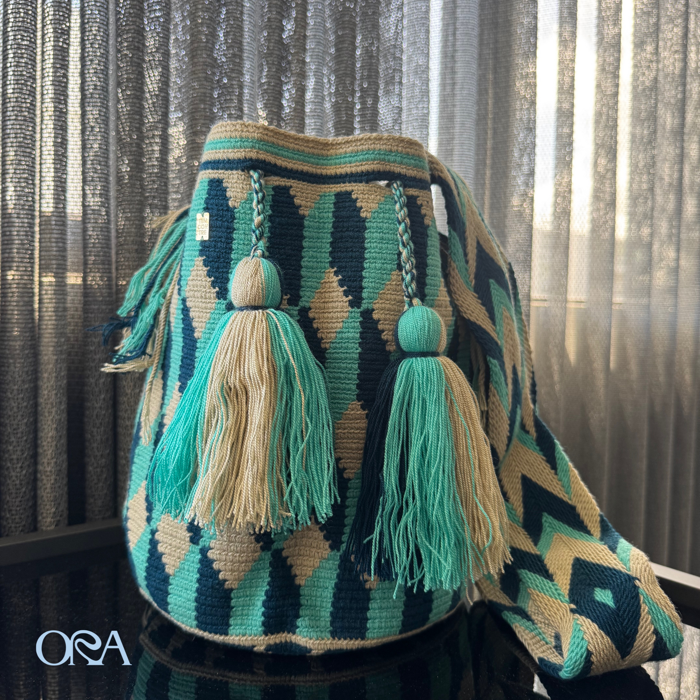Wayuu Bag Blue Pattern - ORA