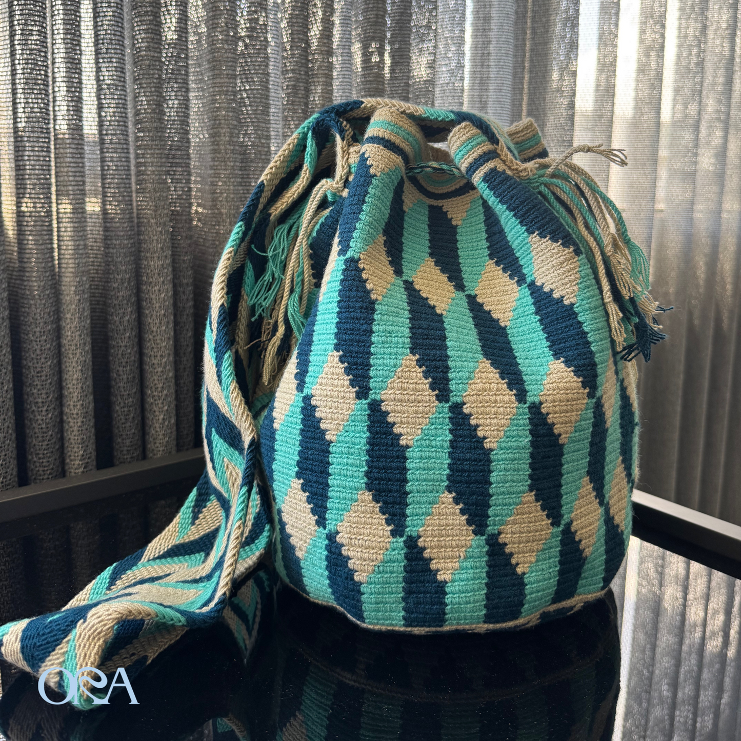 Wayuu Bag Blue Pattern - ORA