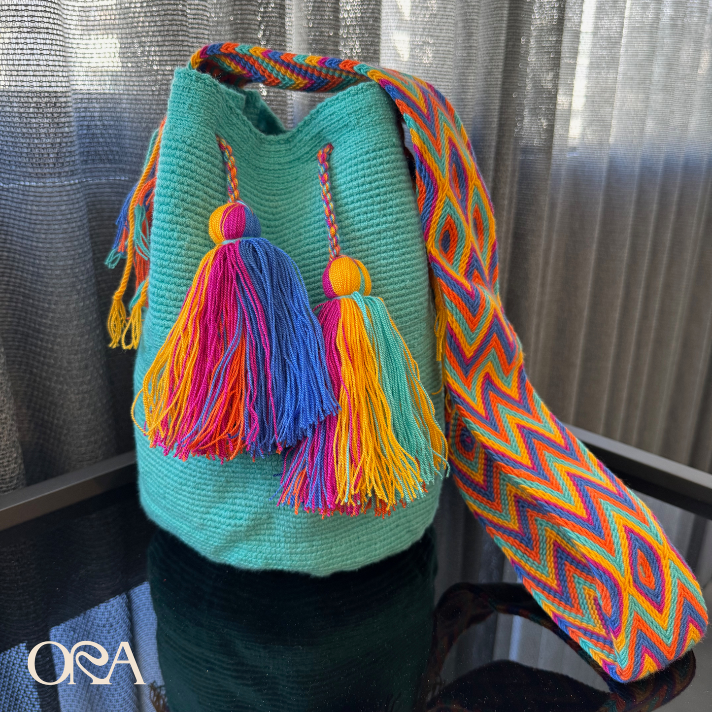 Wayuu Bag in Turquoise - ORA