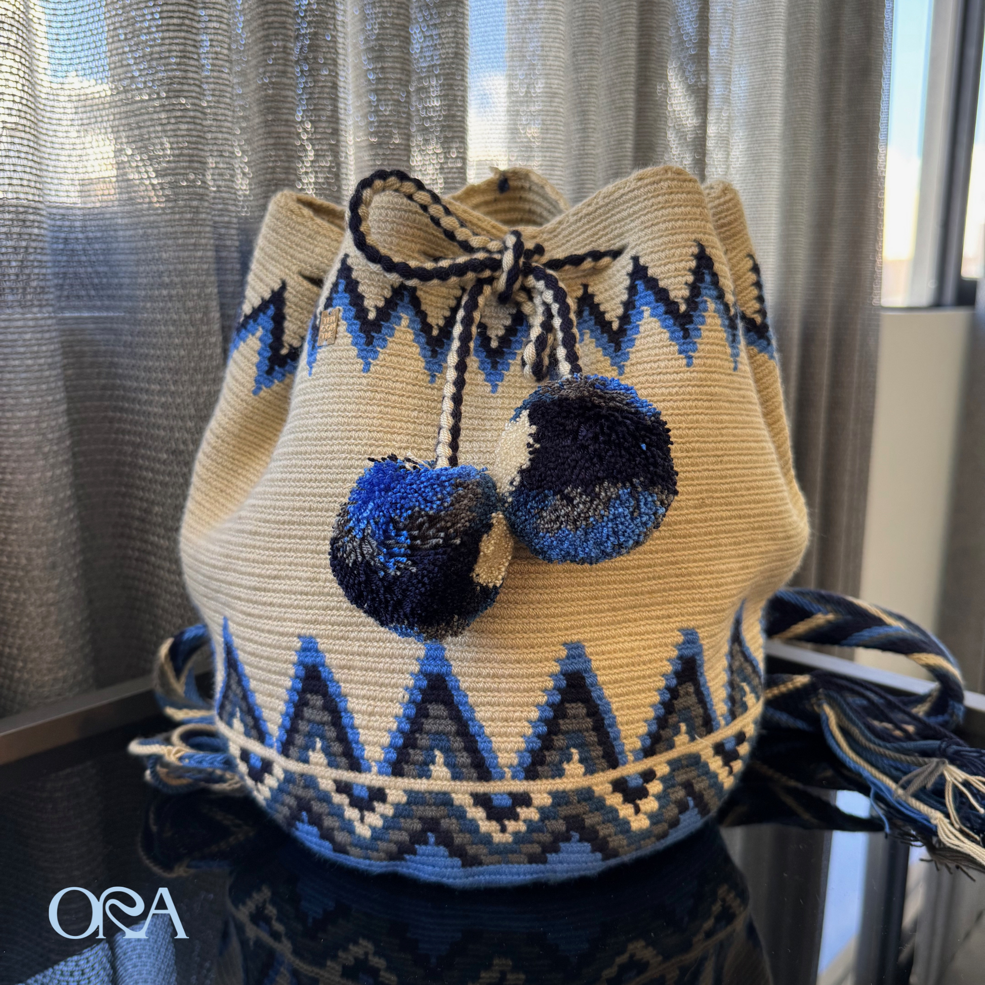 Wayuu Backpack in Cream - ORA