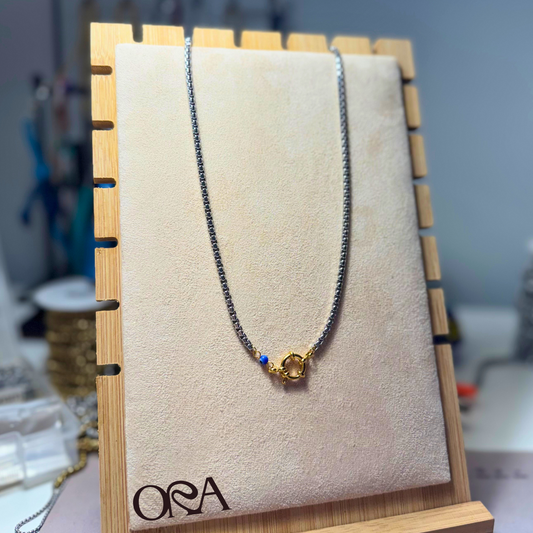 Box Chain Necklace in Faceted Design