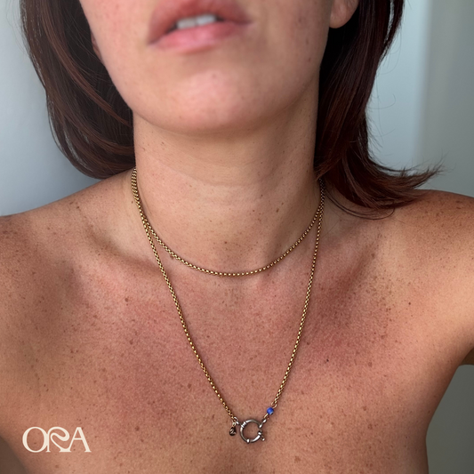Box Chain Necklace in Gold - ORA