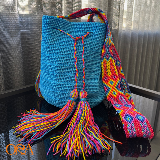 MX Wayuu Bag in Bright Blue - ORA