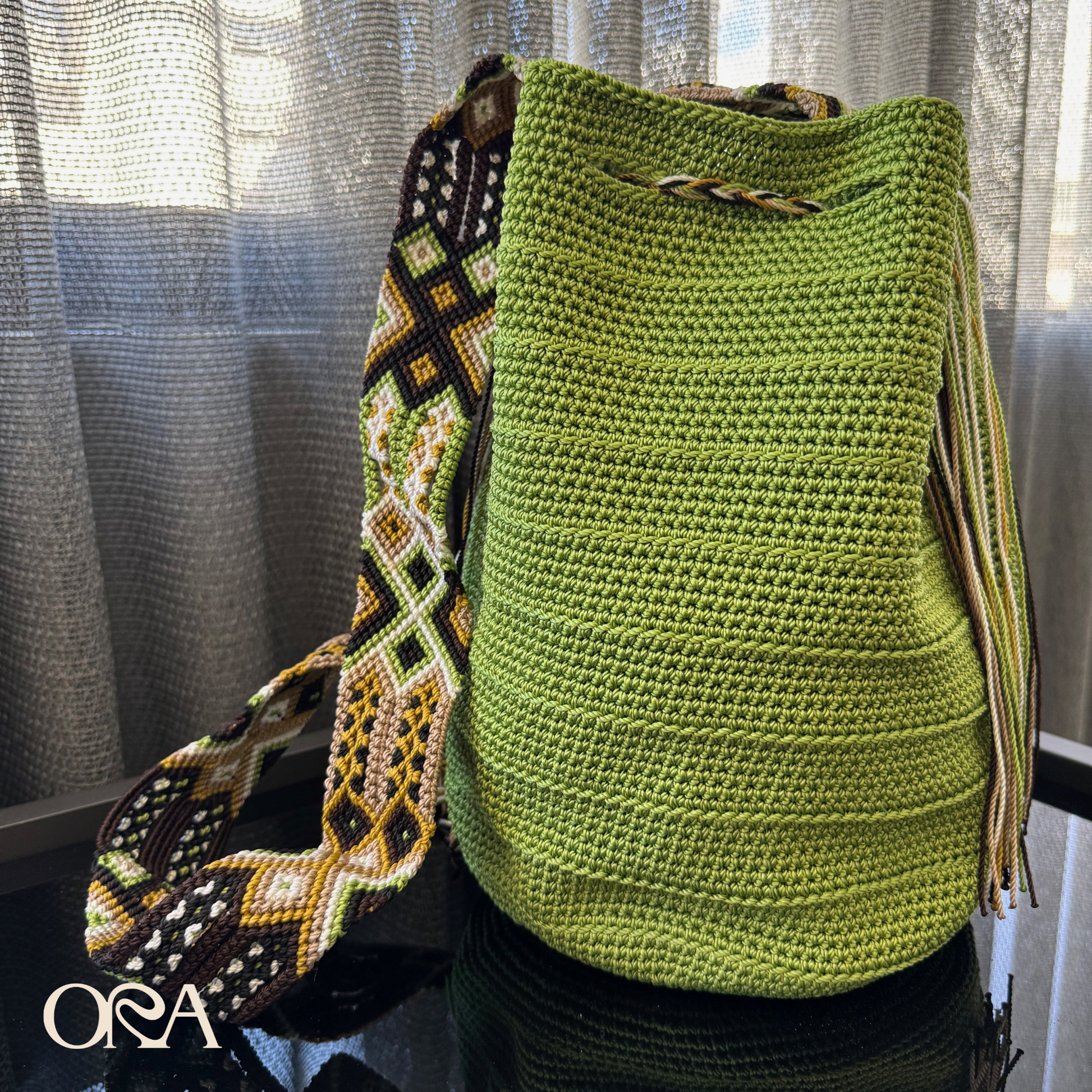 MX Wayuu Bag in Green Neutral - ORA
