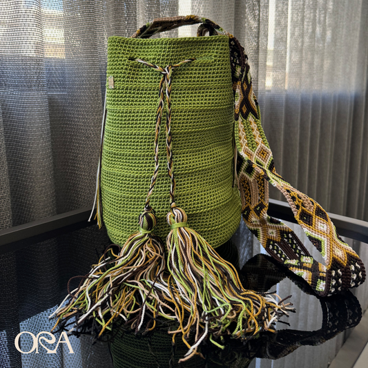 MX Wayuu Bag in Green Neutral - ORA