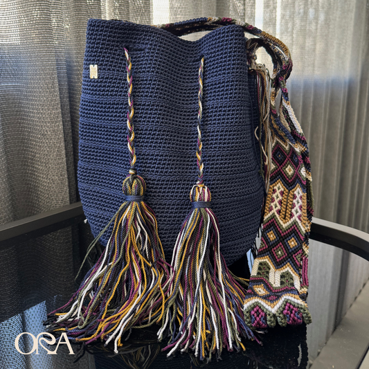 MX Wayuu Bag in Navy Blue - ORA