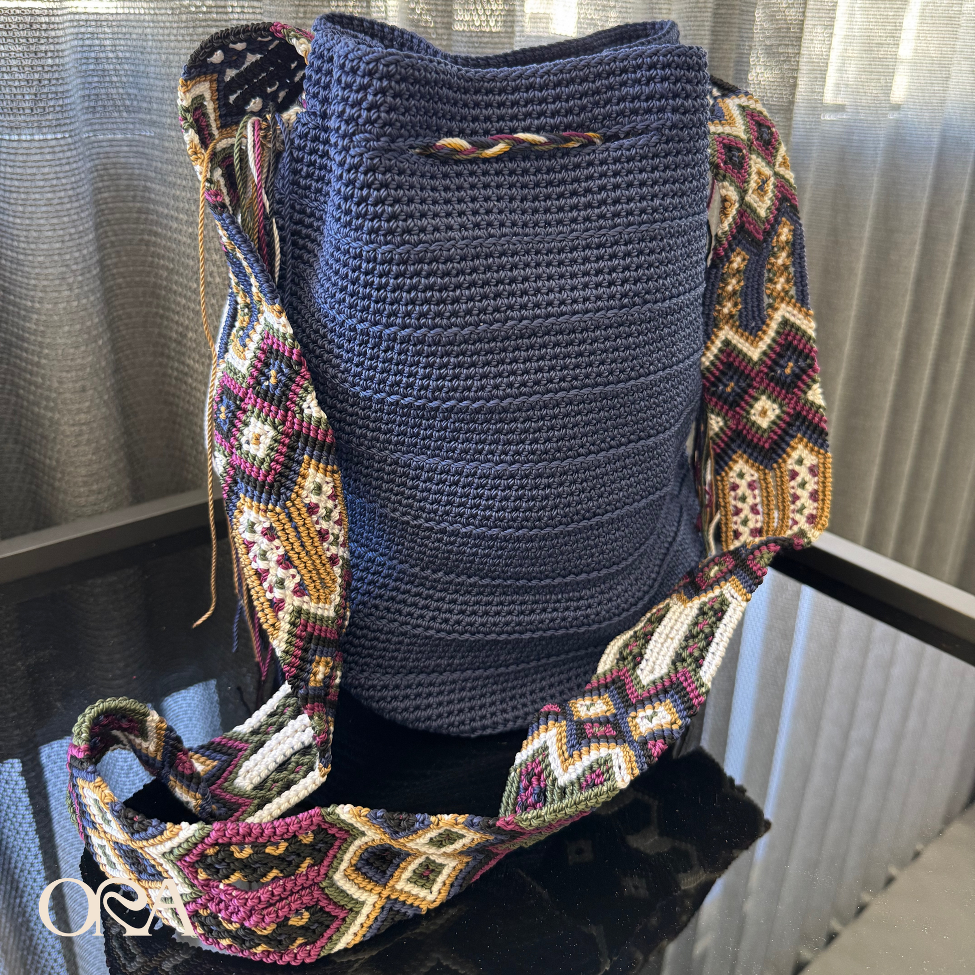 MX Wayuu Bag in Navy Blue - ORA