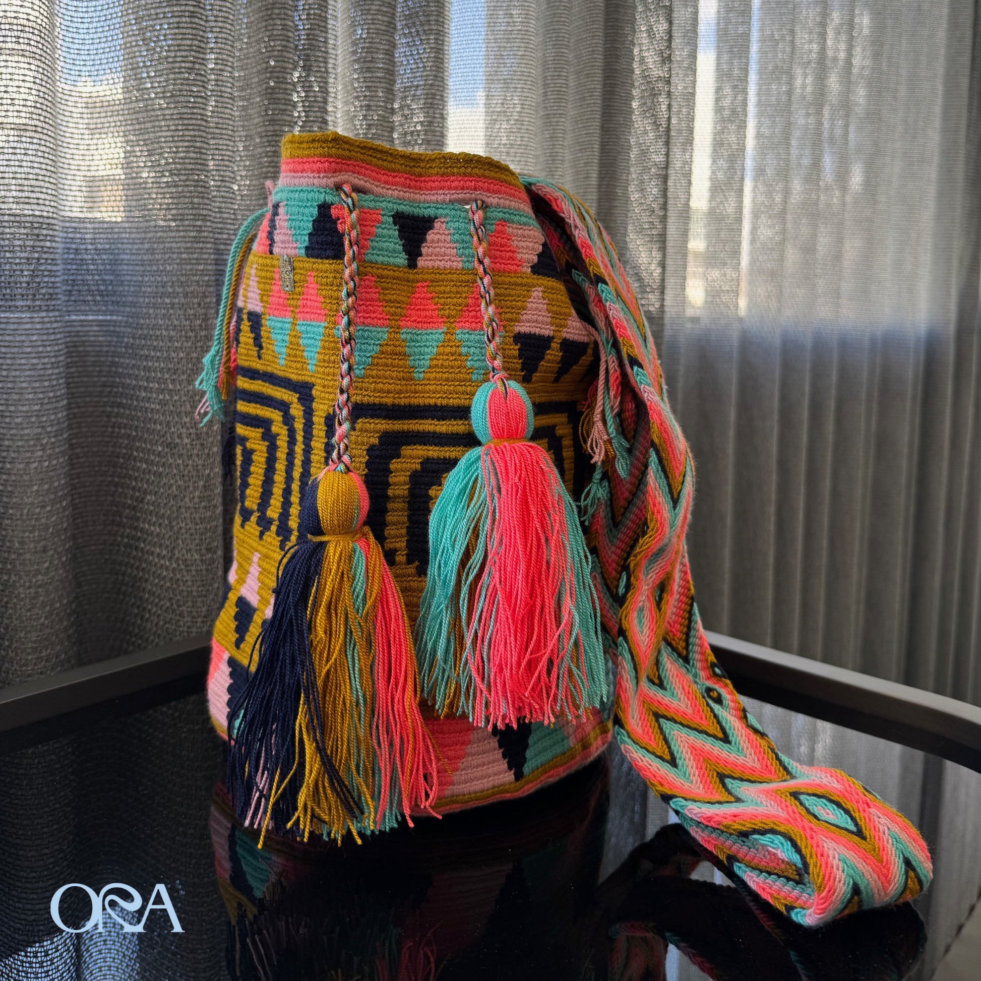 Wayuu Bag Gold Pattern - ORA