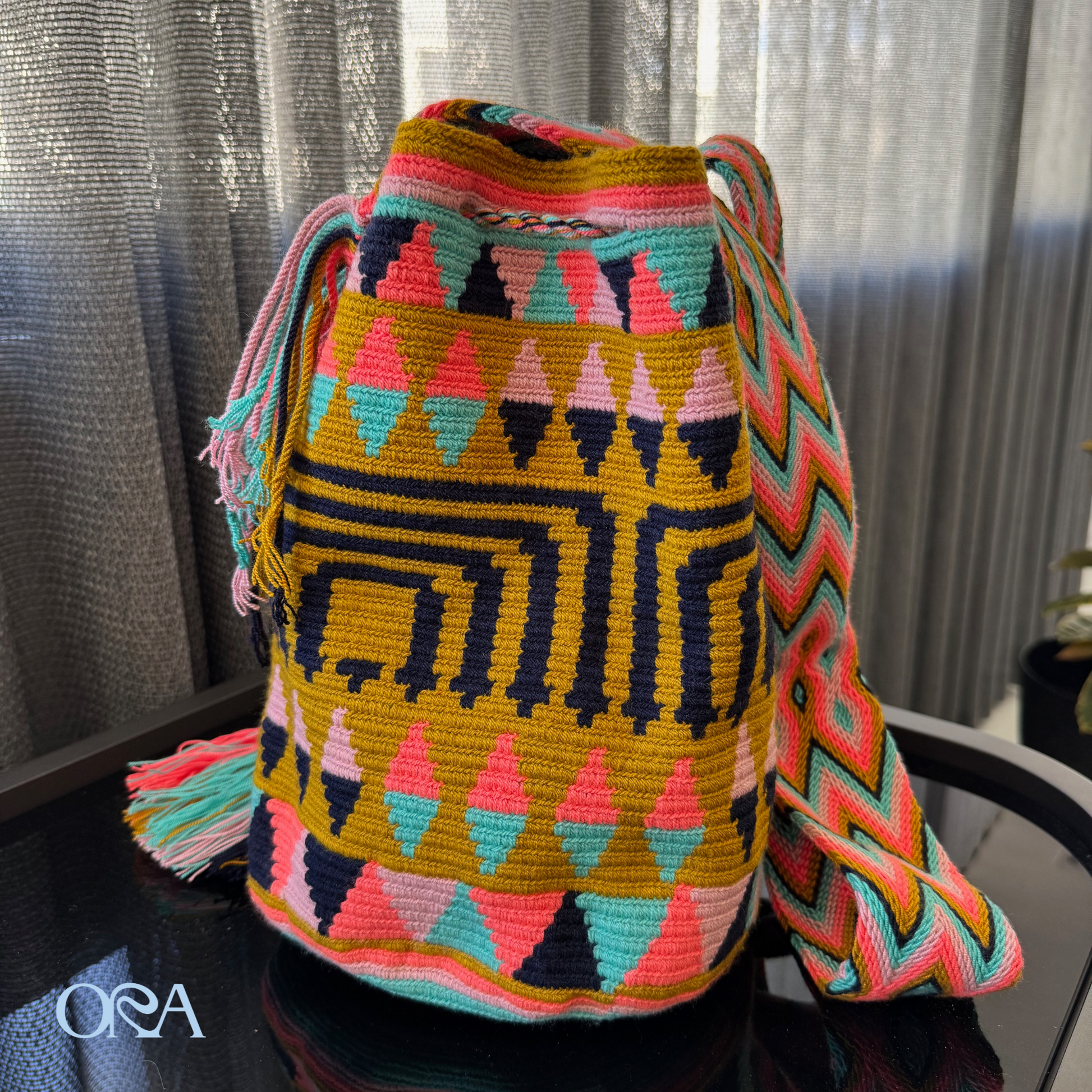Wayuu Bag Gold Pattern - ORA