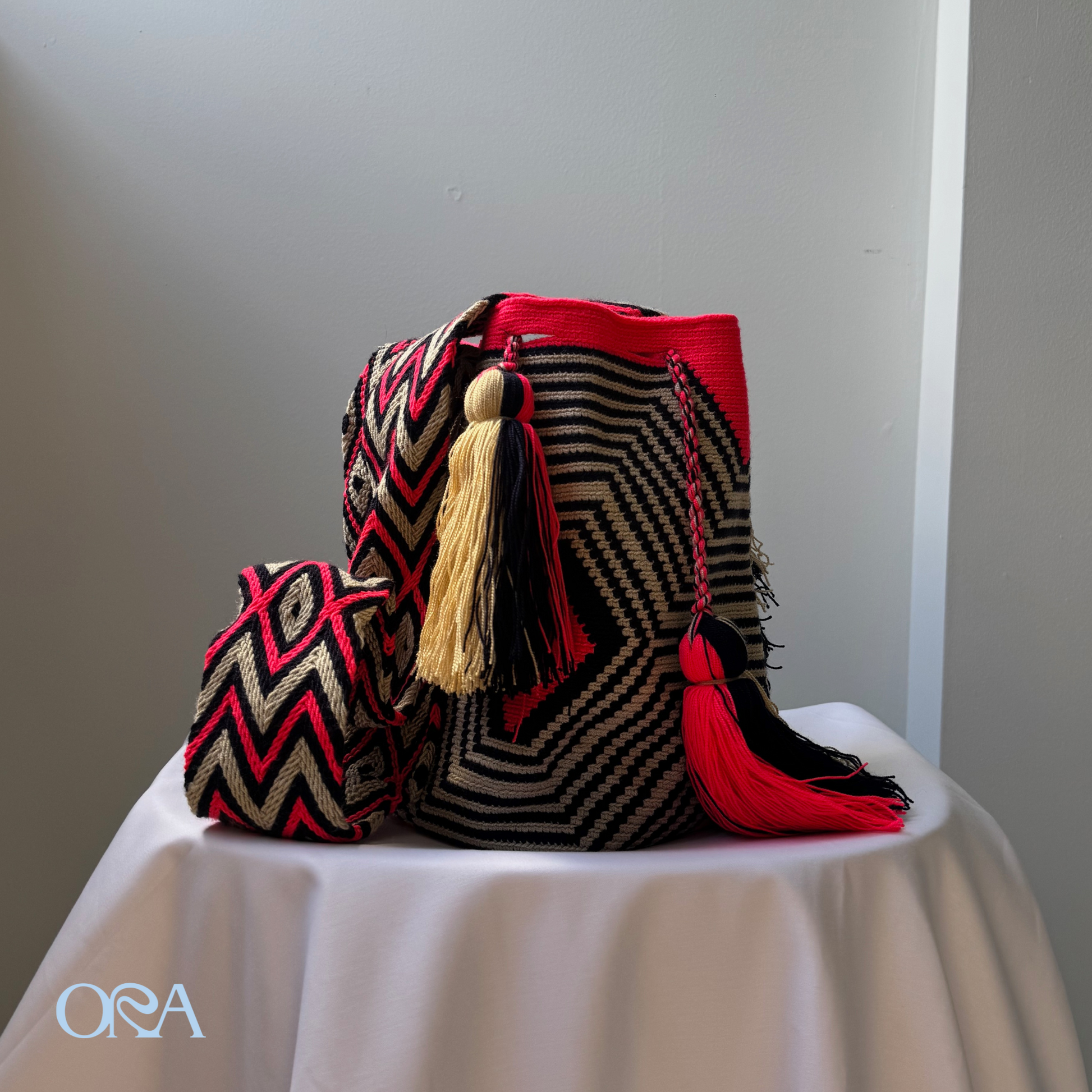 Wayuu Bag Hot Pink Pattern - ORA