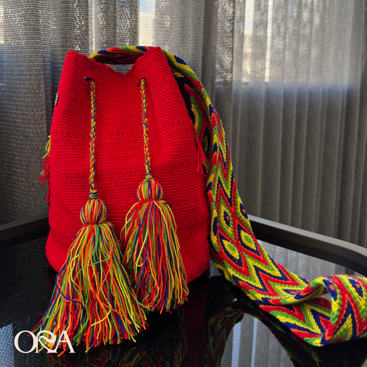 Wayuu Bag in Bright Red - ORA