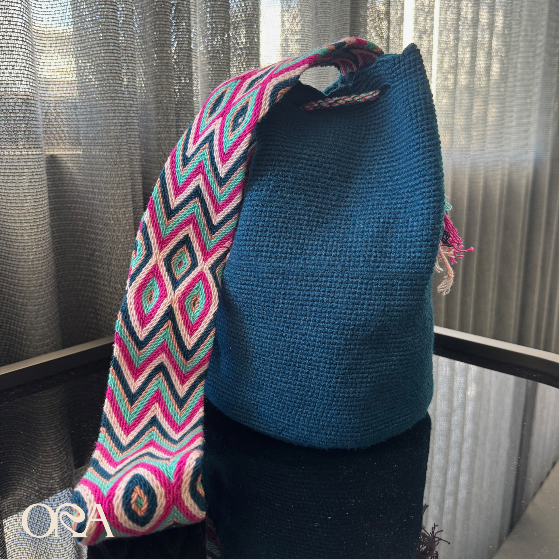Wayuu Bag in Teal Pastels - ORA